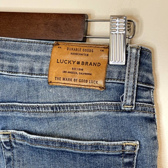 Lucky Brand Womens Lolita Skinny Jeans Mid-Rise Light Wash Raw Hem Size 4 / 27 - Picture 5 of 7